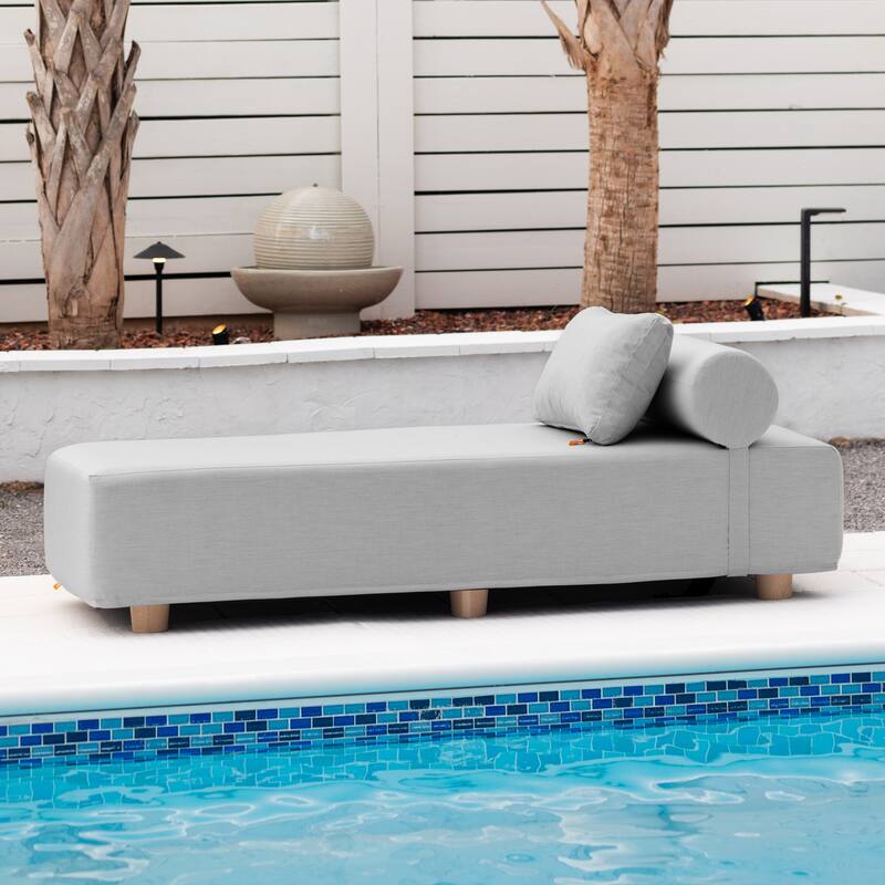 Jaxx Alvy Outdoor Sun Lounger - Luxurious Sunbed with Sunbrella Cover - Granite