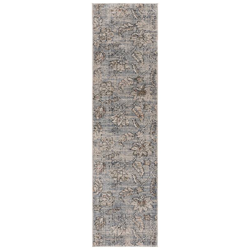 SAFAVIEH Grove Viorica Floral Rug - 2'2" x 8' Runner - Blue/Ivory