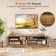 preview thumbnail 7 of 7, Farmhouse TV Stand for TVs up to 75 Inches with 2 Cabinets - 70" x 16" x 20"(L x W x H)