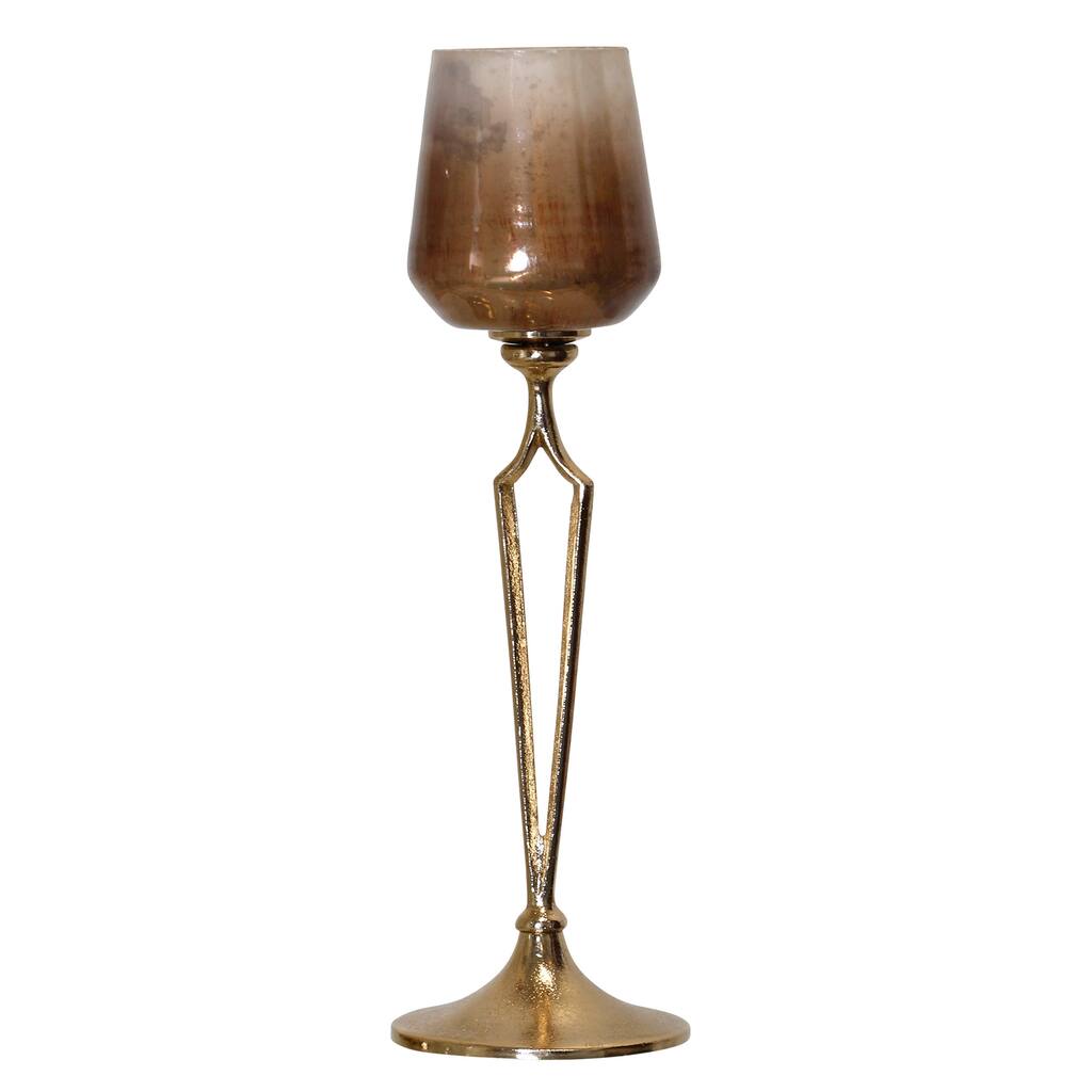 StyleCraft Catherine - Aluminum & Glass Tea Light Holder