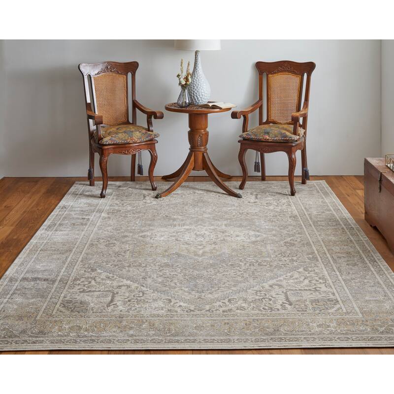 Grand Bazaar Neoma Machine Made Medallion Traditional Area Rug