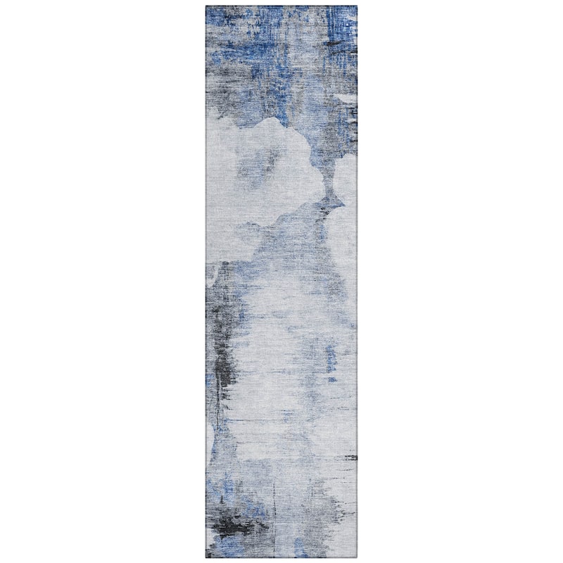 Machine Washable Indoor/ Outdoor Chantille Abstract Cloud Rug