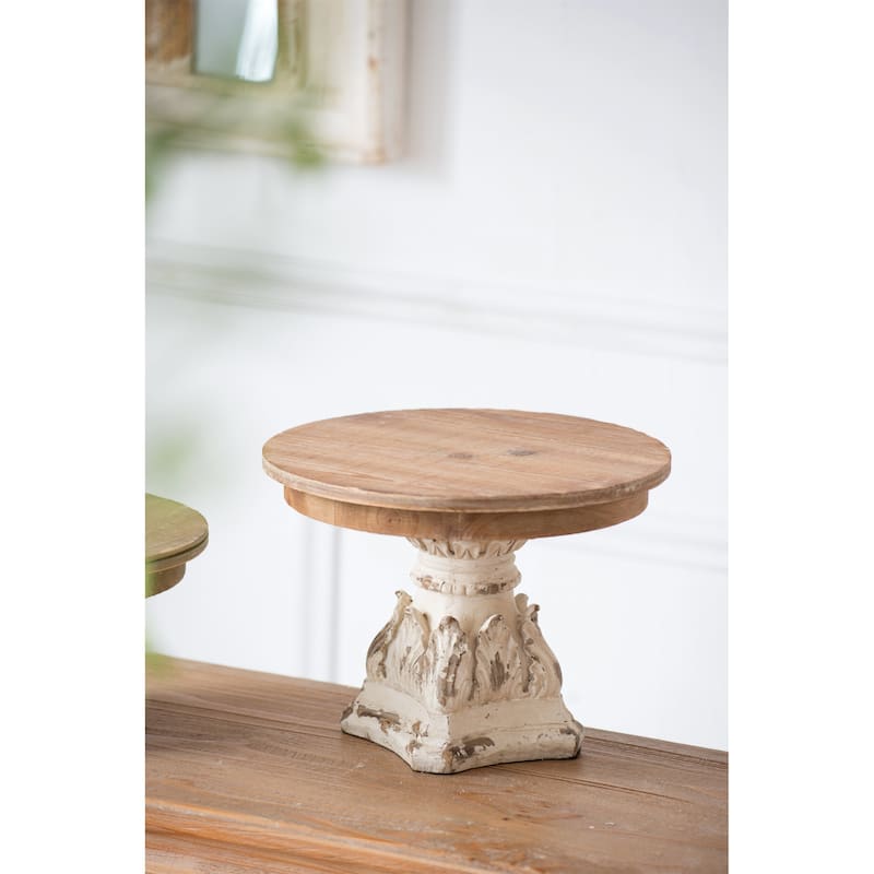 Wood Cake Plate with Magnesium Base