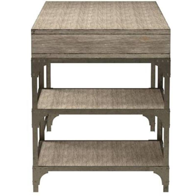 CUSchoice Weathered Oak & Antique Silver Writing Desk On Sale Bed