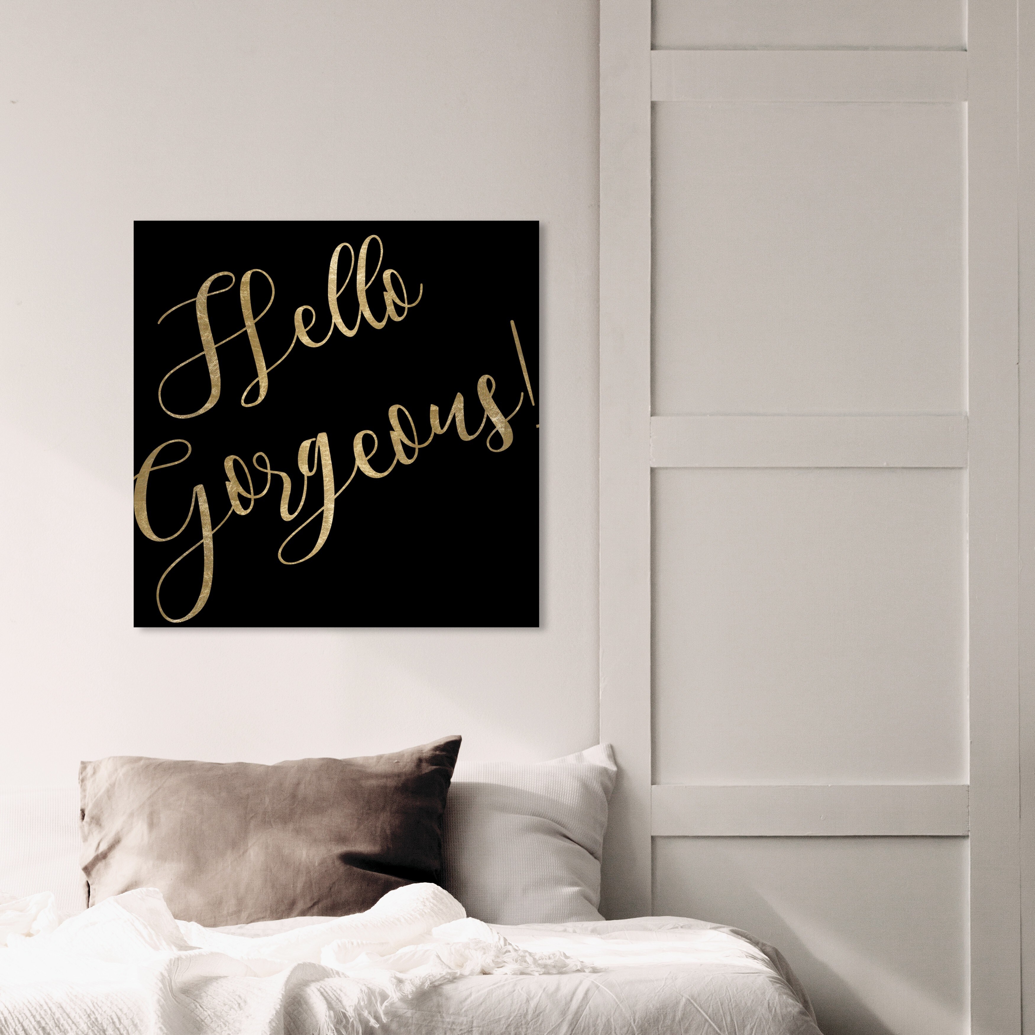 Oliver Gal 'Hello Gorgeous' Typography and Quotes Wall Art Canvas