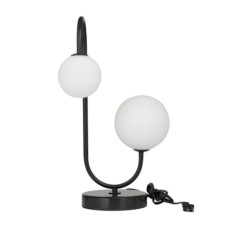 Stylish Metal Orb Light Table Lamp with Marble Base - Gold, Black, Silver