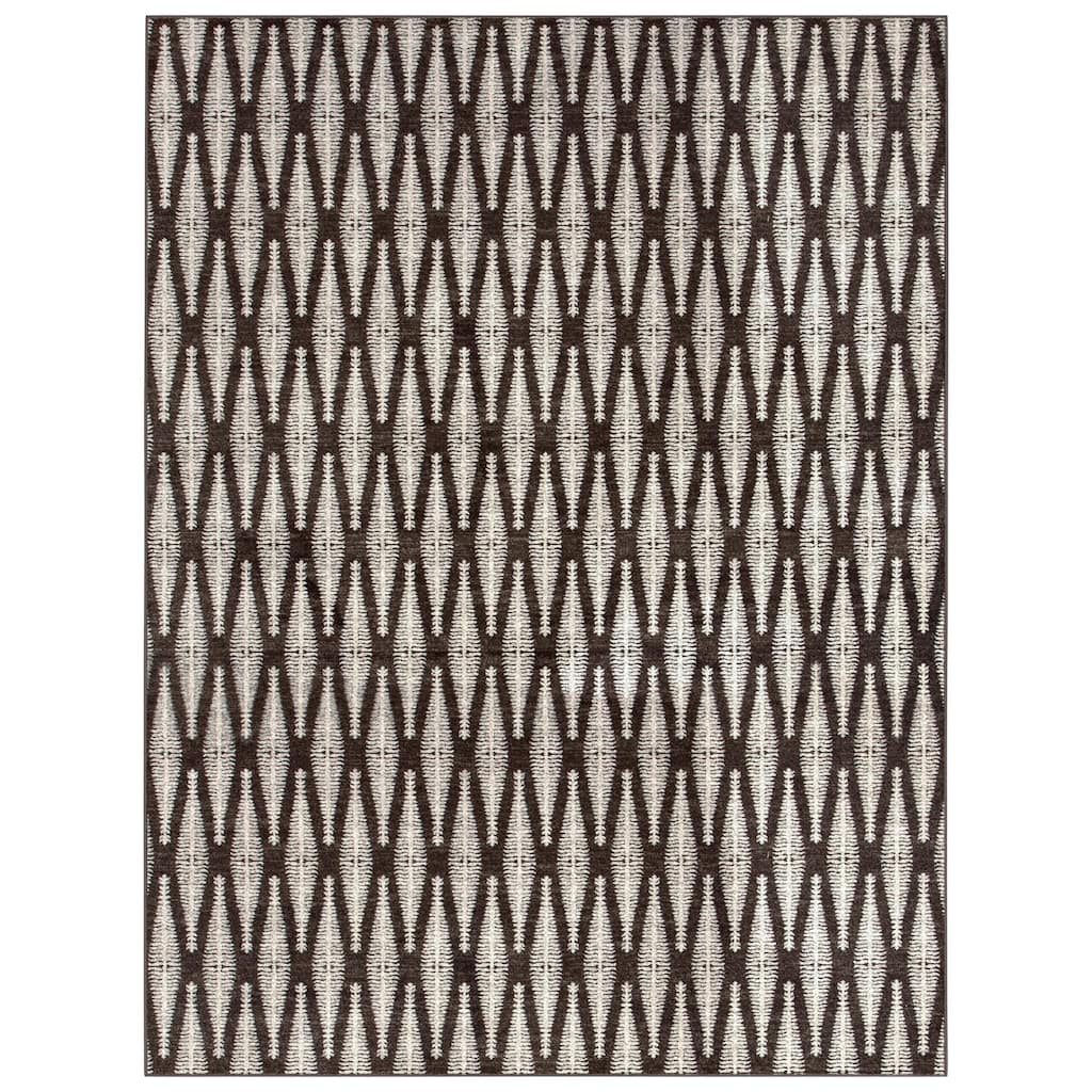 Max Ivory/Brown Area Rug - 9' x 12'