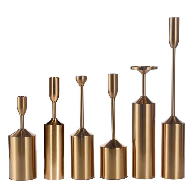 Dann Foley - Brass Plated Candleholders - Set of 6