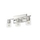 preview thumbnail 21 of 40, Hunter Kerrison Bathroom Vanity Wall Light, Damp Rated, Contemporary 21" - 3 Light - Brushed Nickel