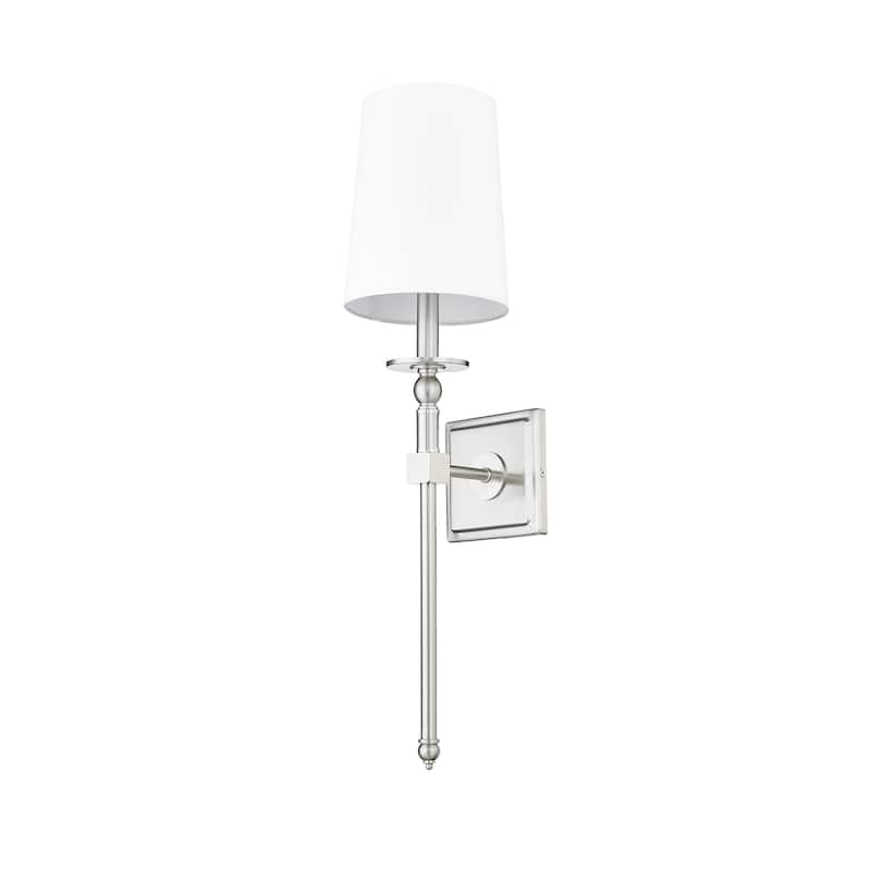Millennium Lighting 1 Light 26 inch Wall Sconce with White Linen Shade