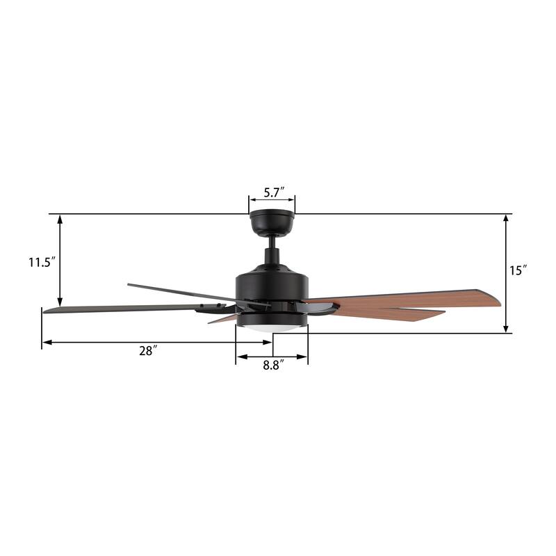 CARRO Elliott 56" 5-Blade Smart Ceiling Fan with Light and Remote
