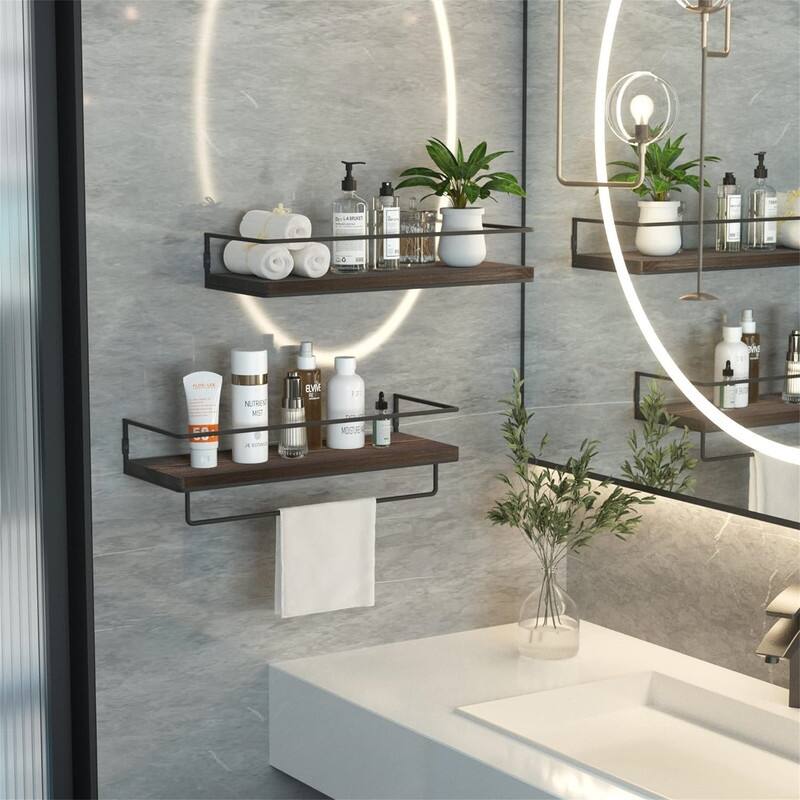 Floating Shelves for Wall Set of 2 - 5.7"D x 15.7"W x 1.7"H