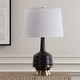 preview thumbnail 3 of 6, Uttermost Foster Black Glaze Table Lamp - 26'' H X 16'' W X 16'' D