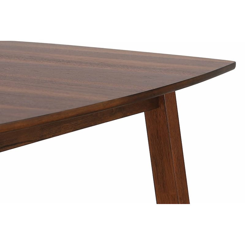 Walnut Finish Rectangular Wooden Dining Table - 78" - Brown