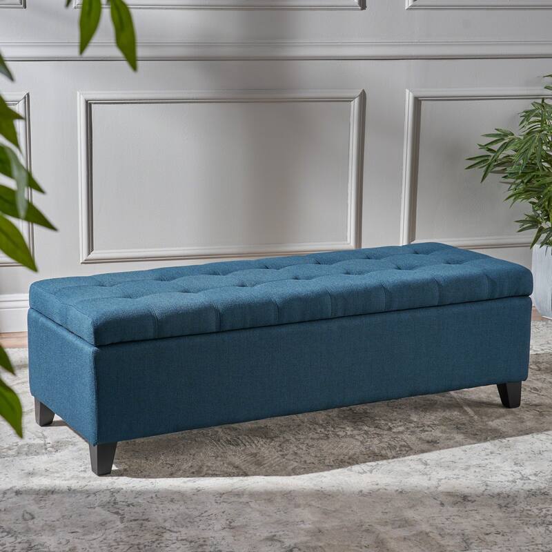 Upholstered Storage Ottoman Bench for Bedroom, Entryway & Foot Rest