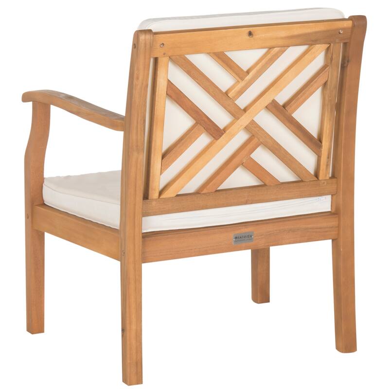 SAFAVIEH Outdoor Vergilia Acacia Wood 5-Piece Patio Set - 26W x 32D x 25H