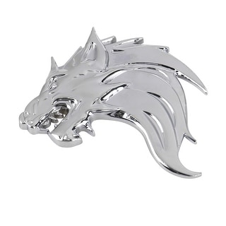 3D Metal Wolf Head Shape Right Side Car Grill Body Emblem Badge Decal Sticker