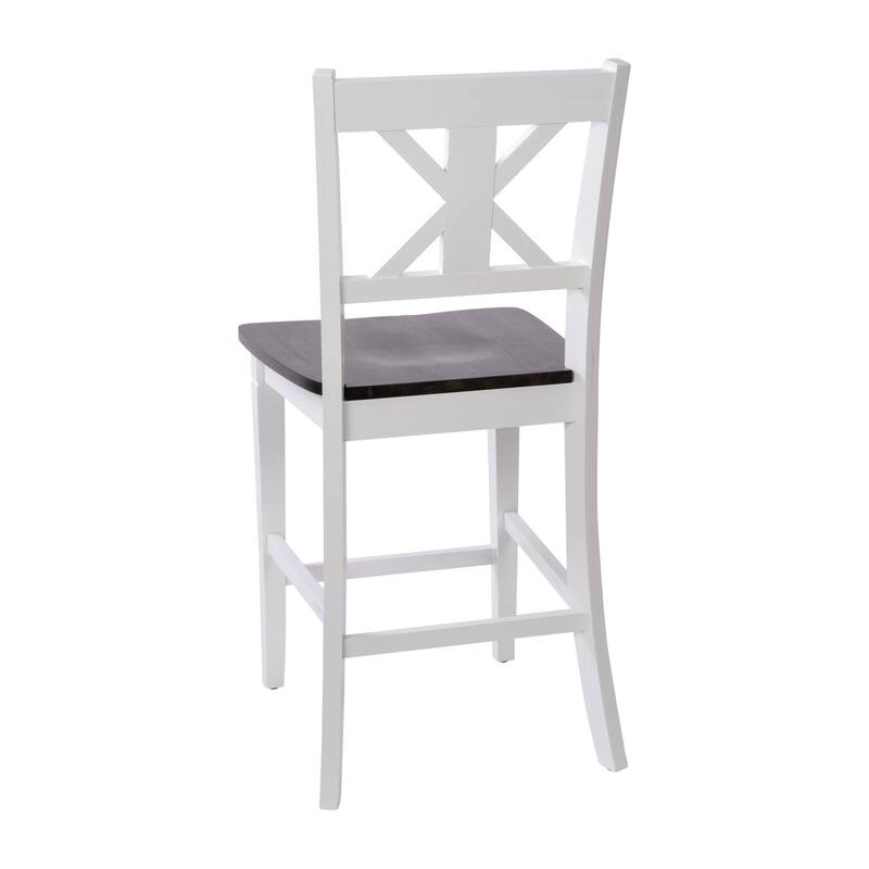 Commercial Grade Wooden Counter Height Stool, Set of 2