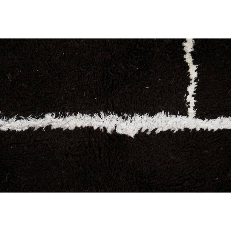 Modern Moroccan Oriental Area Rug Wool Hand-knotted Office Carpet - 5'3" x 9'0"