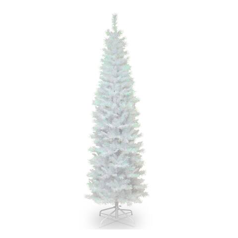 7 ft. White Iridescent Tinsel Tree