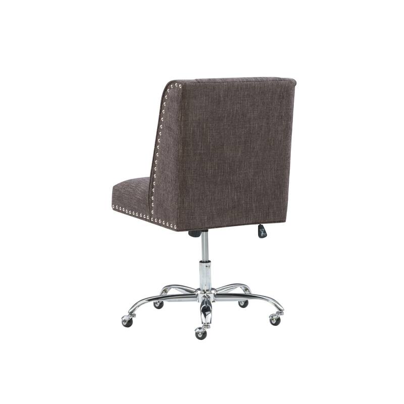 Solid Adjustable Office Chair - 41.5" - Charcoal Gray and Silver