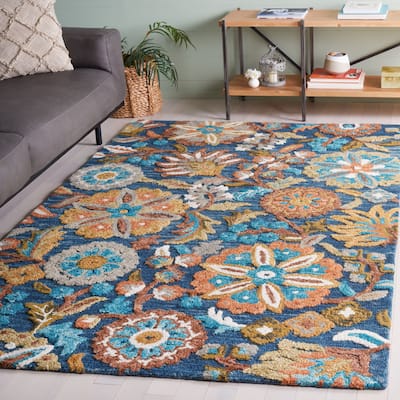 SAFAVIEH Handmade Blossom Liselore French Country Wool Rug