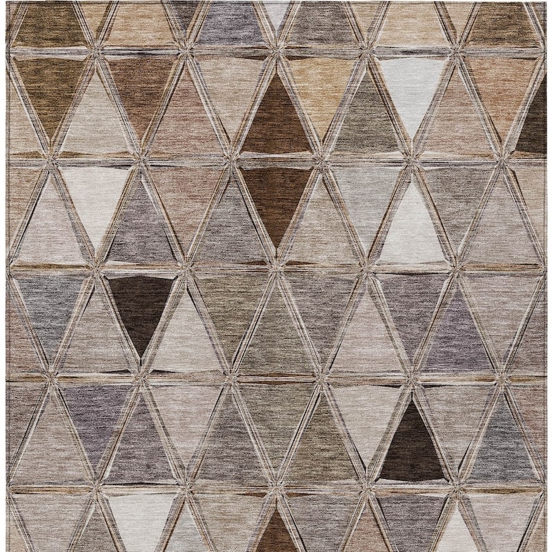 HomeRoots Geometric Transitional Rectangle Outdoor Rug