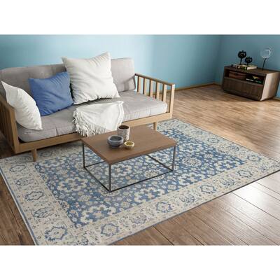 Ainsley Lake Classic Bordered Hand-Knotted Area Rug