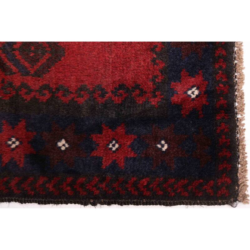 ECARPETGALLERY Hand-knotted Teimani Red Wool Rug - 3'7 x 6'4
