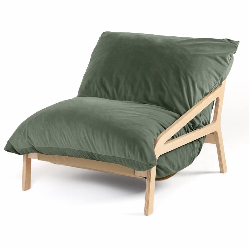 Pillow Saxx Dream Lounger with Wood Frame - 3-in-1 Bean Bag