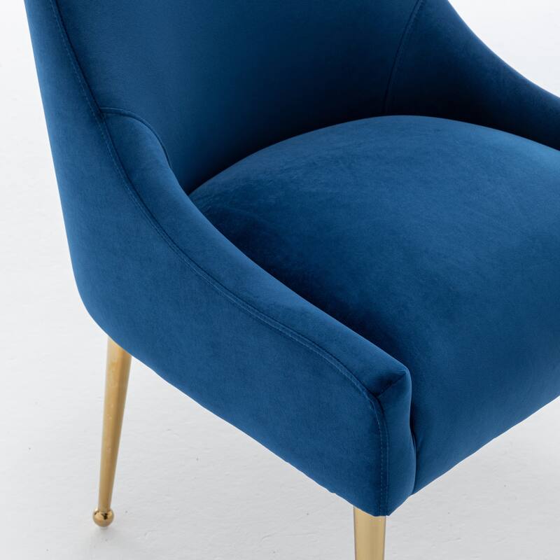SEYNAR Velvet Upholstered Dining Chair Set of 6, Modern Glam Armless Side Chair