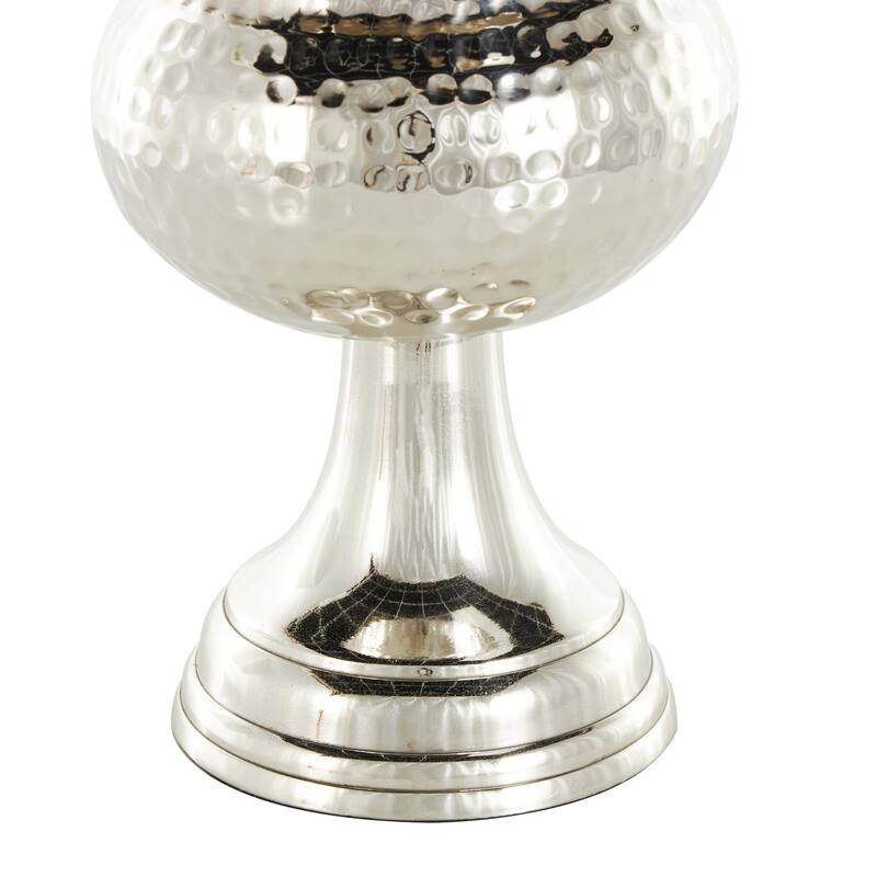 Aluminum Metal Goblet Inspired Hammered Decorative Vase - Silver or Gold - Roche River Decor