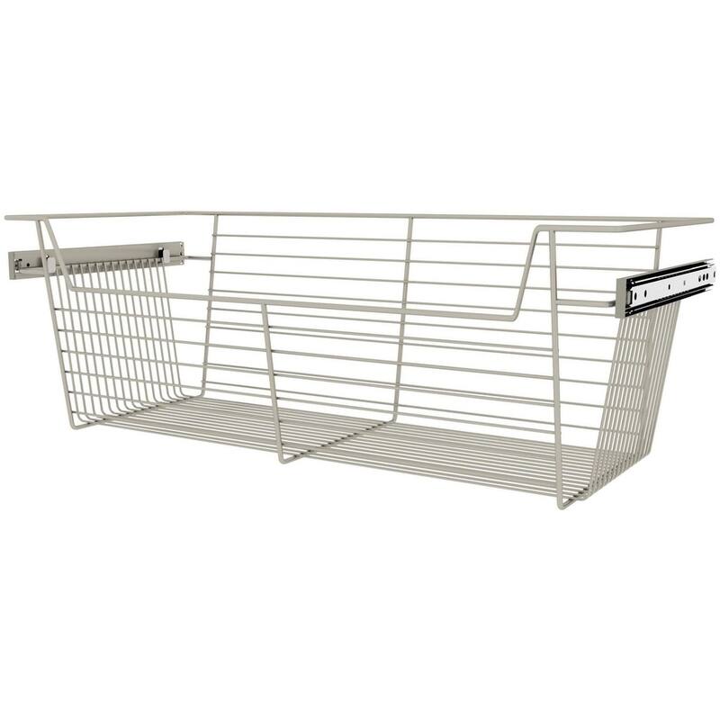 Rev-A-Shelf Sidelines 30" Wide x 10" High Pull Out Basket - Satin Nickel
