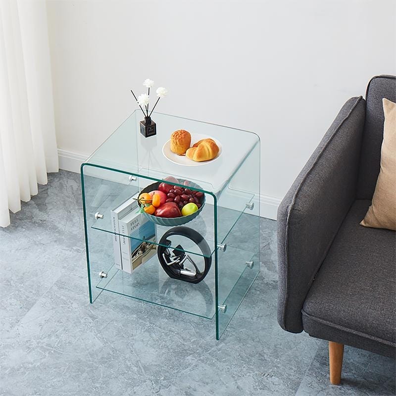 Tempered Glass Side Table Sofa Table