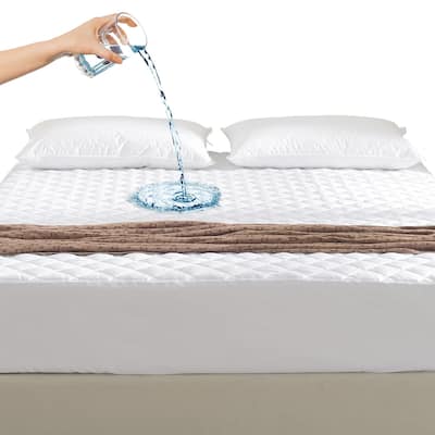 Cheer Collection Waterproof Quilted Mattress Protector - White