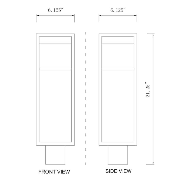 Z-Lite Barwick 21" Tall LED Outdoor Single Head Post Light