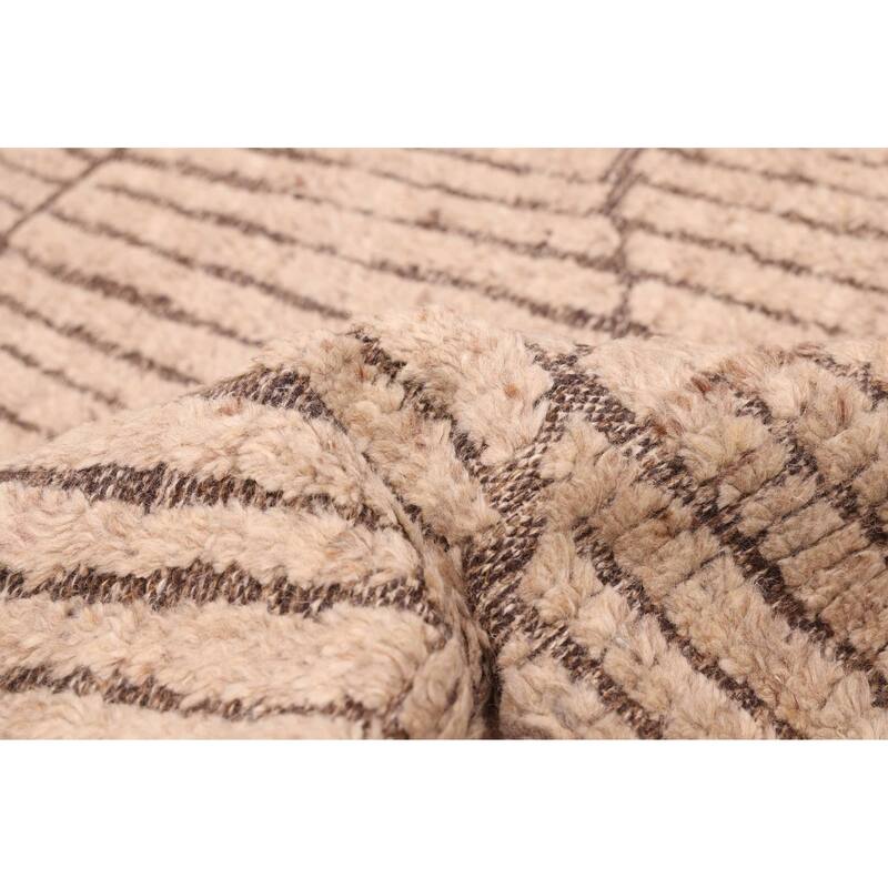 ECARPETGALLERY Hand-knotted Tangier Tan Wool Rug - 5'2 x 7'8