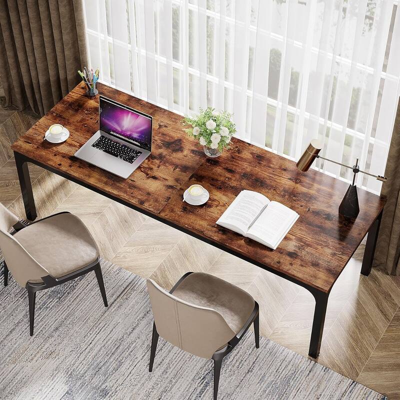 78.7" Extra Long Computer Desk/Table, Work Desk, Double Workstation Desk for Home Office