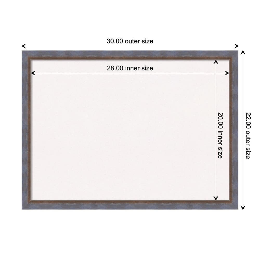 Two Tone Wood Framed White Corkboard Bulletin Board