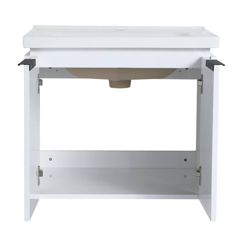 ARTCHIRLY 24/36/48/60/72/84 Inch Bathroom Vanity with Sink, Floating Bathroom Vanity with Soft Close Door and Shelf