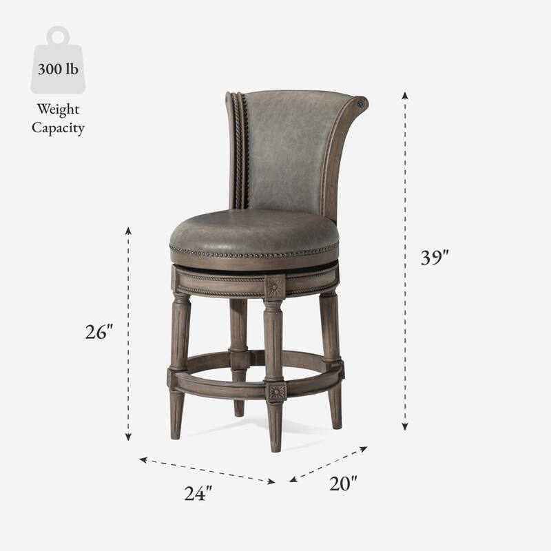 Maven Lane Pullman Swivel Kitchen Dining Stool