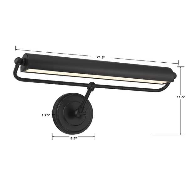 Miller Integrated LED Matte Black Sconce