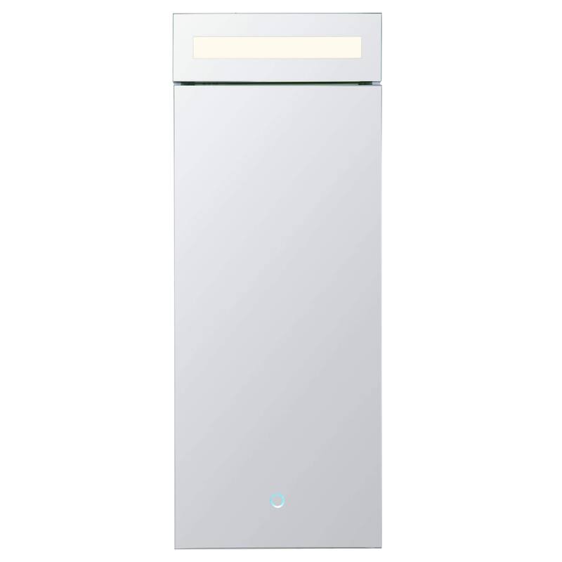 Bathroom Medicine Cabinet, Aluminum, Recessed/Surface Mount, Mirrored Interior w/LED