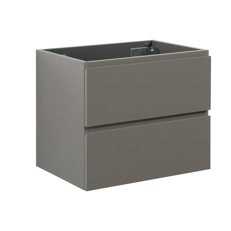 GDFStudio - Alice Wall-Mounted Bathroom Vanity with Modern Double Drawer and Soft-Close Functionality