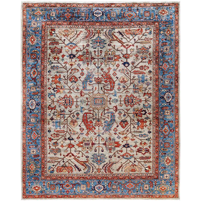 Serapi One-of-a-Kind Hand-Knotted Area Rug - Gray - 8' 2" x 10' 1"