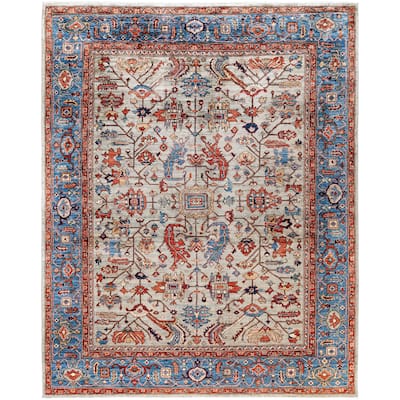 Serapi One-of-a-Kind Hand-Knotted Area Rug - Gray - 8' 2" x 10' 1"