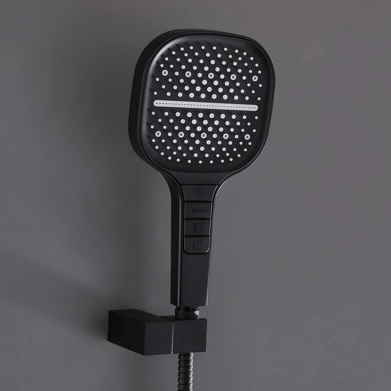 Matte Black shower heads Two-way thermostatic shower system