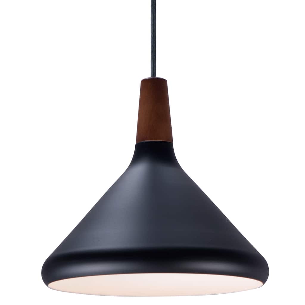 Maxim Nordic Single Light 7" Wood / Aluminum Pendant