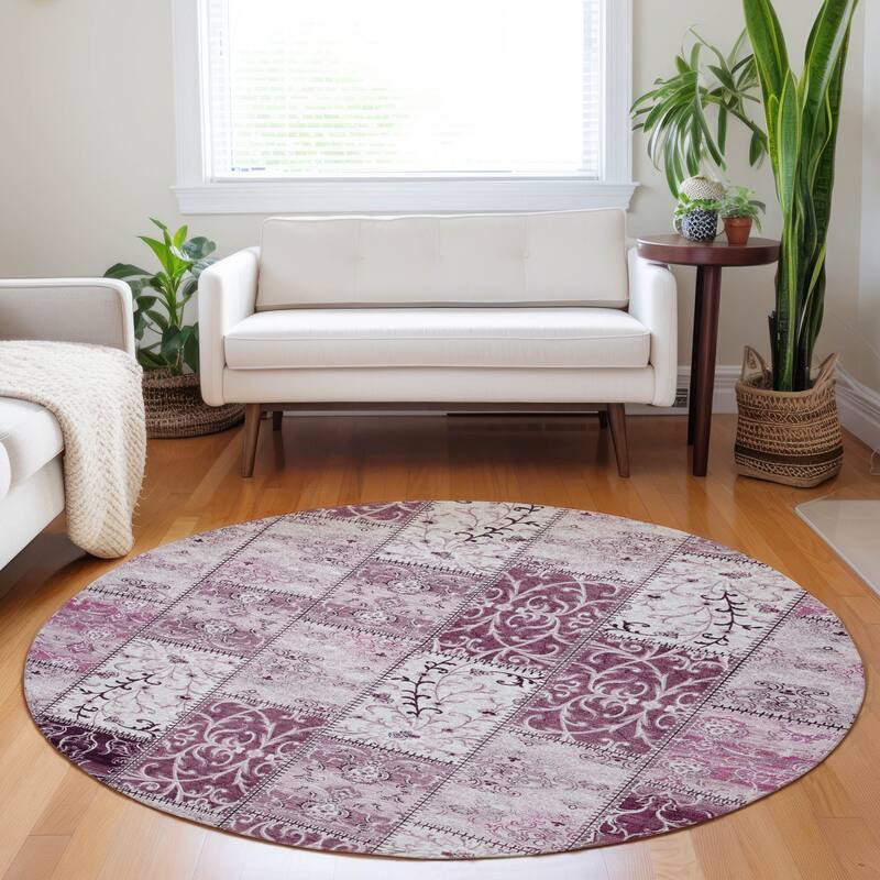 Alvave Patchwork Weather Resistant Blended Style Outdoor Rug