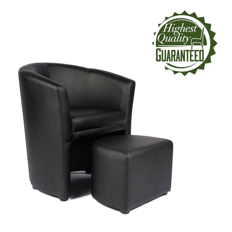 Carson Carrington Junkboda Accent Club Chair with Foot Stool